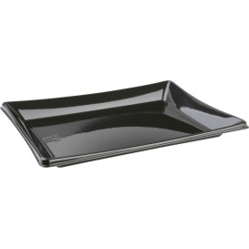 Plastic Platter Black 12x16cm (300 Uds)