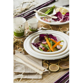 Sugarcane Plate White Ø23 cm (500 Units)