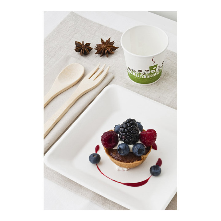 Sugarcane Plate Square shape White 15x15 cm (1000 Units)