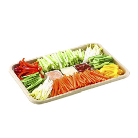 Sugarcane Tray 35x24cm (25 Units) 