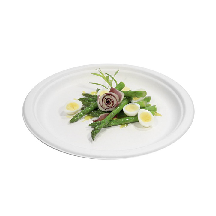 Sugarcane Plate White Ø26 cm (400 Units)