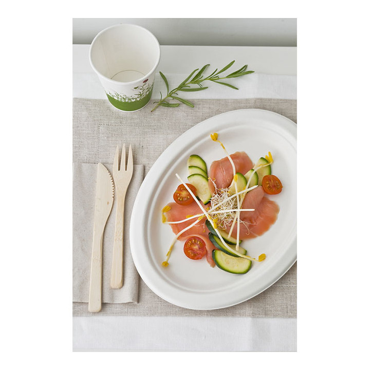 Sugarcane Tray White 26x19 cm (400 Units)