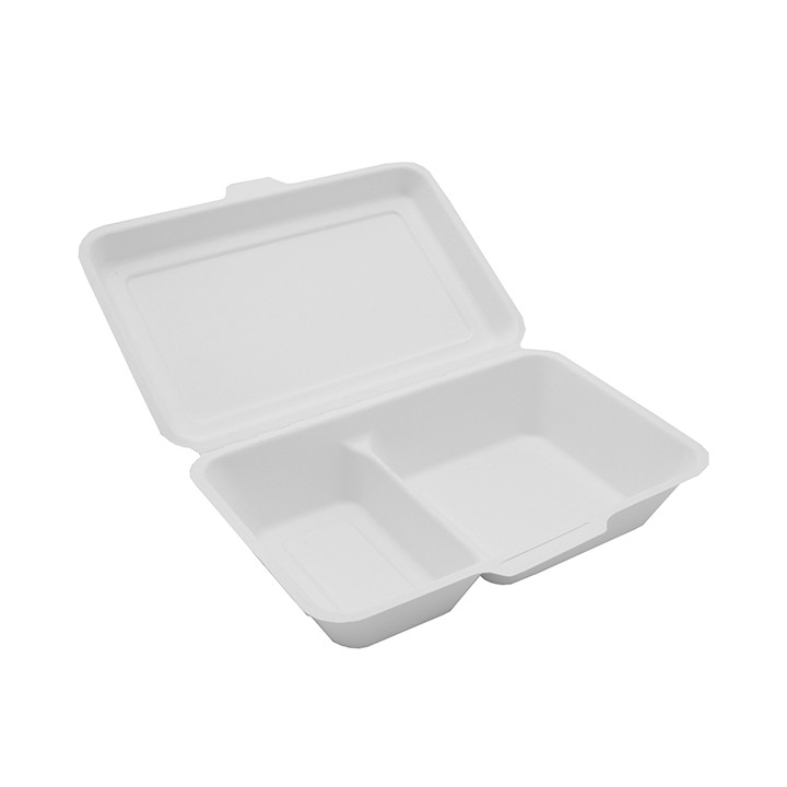 Sugarcane Hinged Burger Container 24,0x12,5x6,5cm (50 Units) 