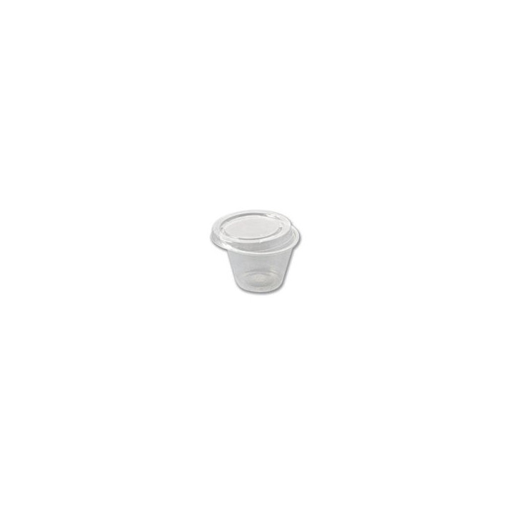 Plastic Souffle Cup with Lid PP 33ml (100 Units)