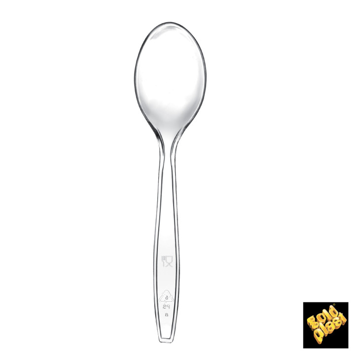 Plastic Spoon Premium PS Clear 19cm (50 Units) 