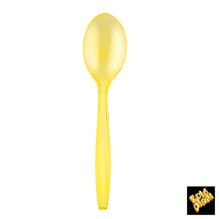 Plastic Spoon PS Premium Yellow 19cm (1000 Units)