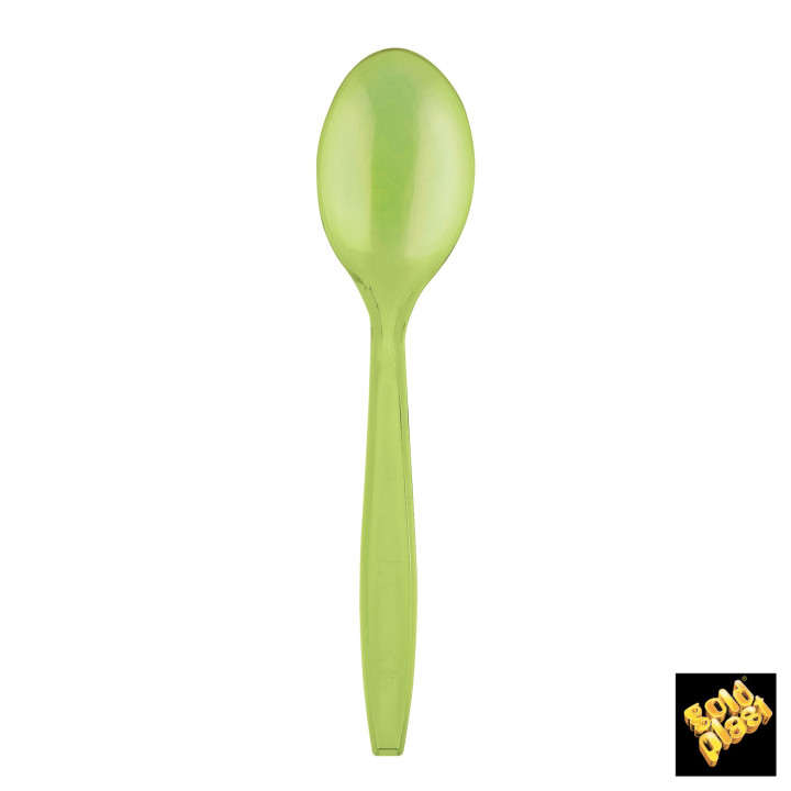Plastic Spoon PS Premium Lime Green 19cm (1000 Units)