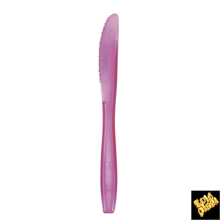 Plastic Knife PS Premium Lilac 19cm (1000 Units)