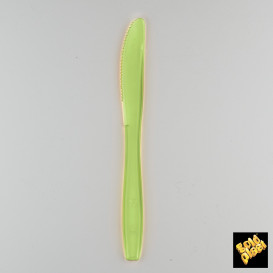 Plastic Knife PS Premium Lime Green 19cm (50 Units) 