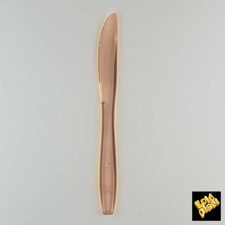 Plastic Knife PS Premium Brown 19cm (1000 Units)