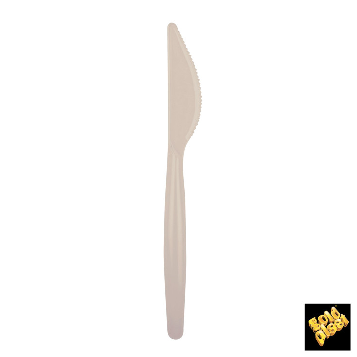 Plastic Knife PS "Easy" Beige 18,5cm (20 Units) 