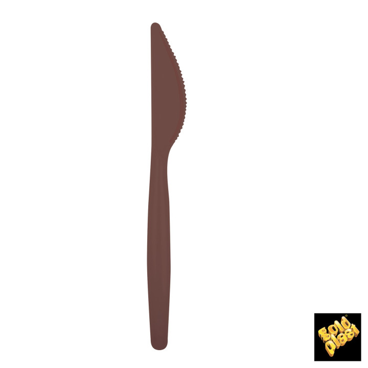 Plastic Knife PS "Easy" Brown 18,5cm (20 Units) 