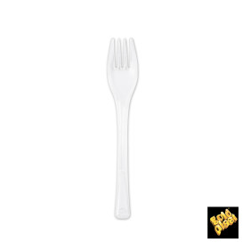 Plastic Fork PS "Fly" White 14cm (50 Units) 