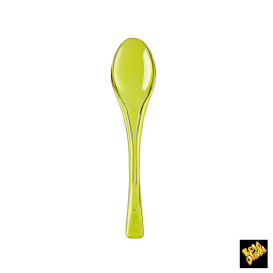 Plastic Spoon PS "Fly" Yellow Clear 14,5cm (3000 Units)