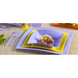 Plastic Plate Deep Lilac "Nice" PP 18 cm (300 Units)