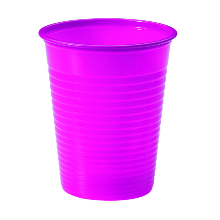 Plastic Cup PS Fuchsia 200ml Ø7cm (50 Units) 