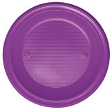 Plastic Plate PS Deep Violet Ø22 cm (30 Units) 