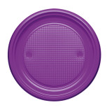Plastic Plate PS Flat Violet Ø17 cm (50 Units) 