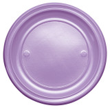 Plastic Plate PS Flat Lilac Ø22 cm (30 Units) 