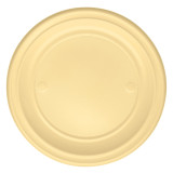 Plastic Plate PS Flat Cream Ø22 cm (30 Units) 