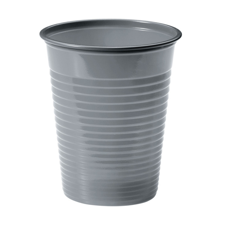 Plastic Cup PS Silver 200ml Ø7cm (50 Units) 