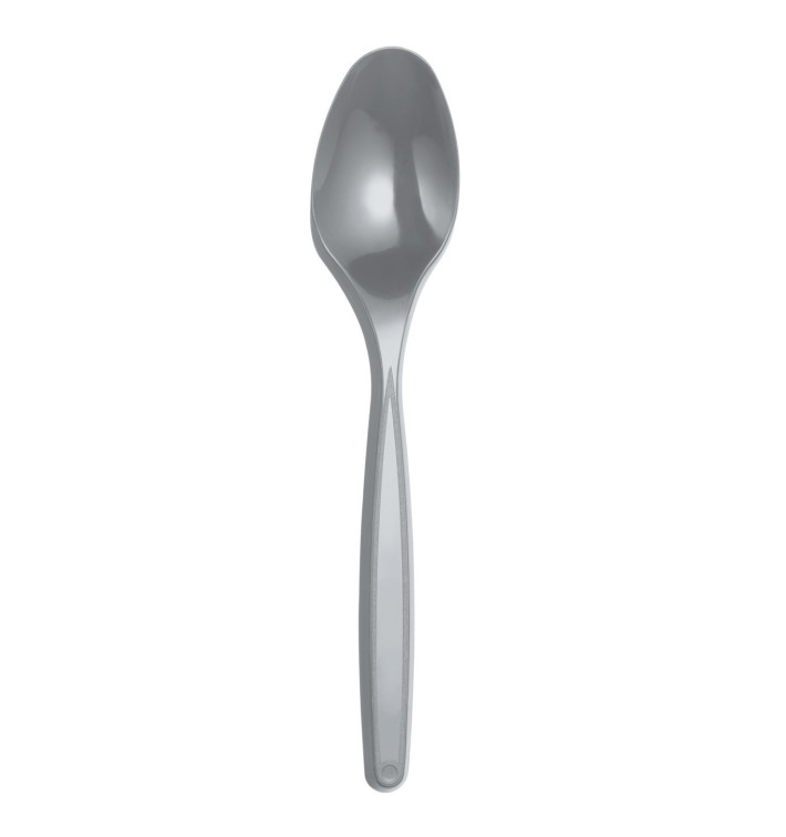 Plastic Teaspoon PS Silver 12cm (40 Units) 