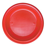 Plastic Plate PS Deep Red Ø22 cm (30 Units) 