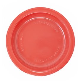 Plastic Plate PS Flat Red Ø17 cm (1100 Units)