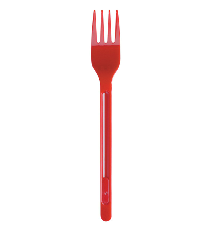 Plastic Fork PS Red 16,5cm (20 Units) 