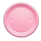 Plastic Plate PS Flat Pink Ø17 cm (50 Units) 