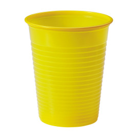 Plastic Cup PS Yellow 200ml Ø7cm (50 Units) 