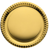 Paper Plate Round Shape "Party" Gold Ø29cm (6 Units) 
