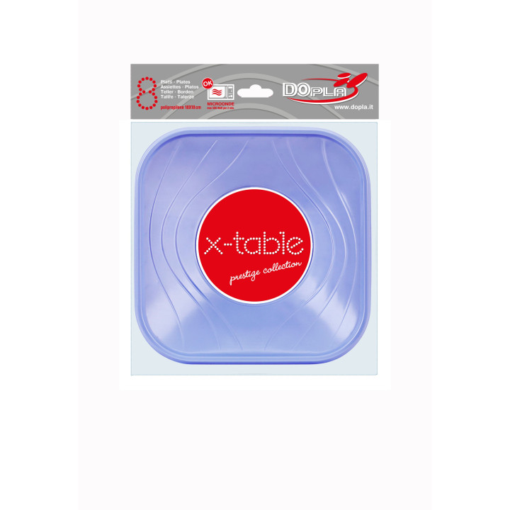 Plastic Bowl PP Square shape "X-Table" Violet 18x18cm (120 Units)
