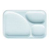Plastic Compartment Tray White 3C 31,5x21cm (100 Units)  
