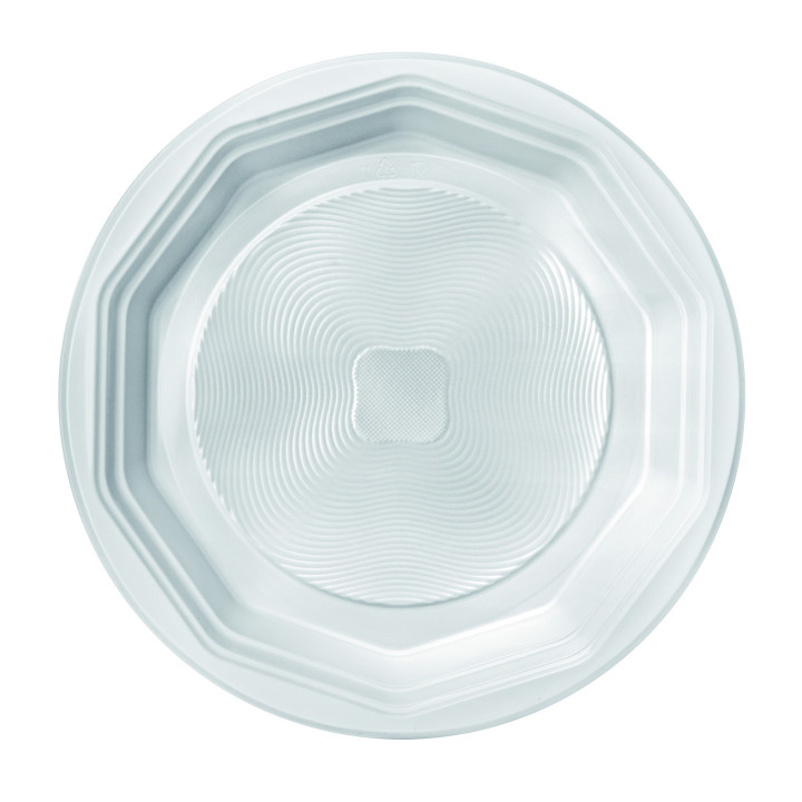 Plastic Plate PP Deep White "Deka" 22 cm (400 Units)