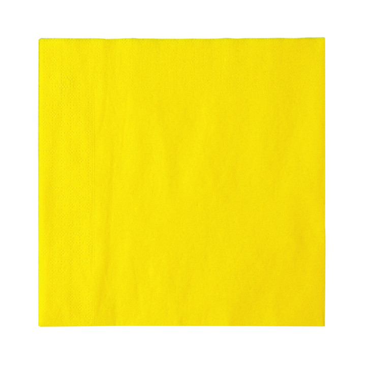 Paper Napkin 2 Layers Yellow 33x33cm (50 Units) 