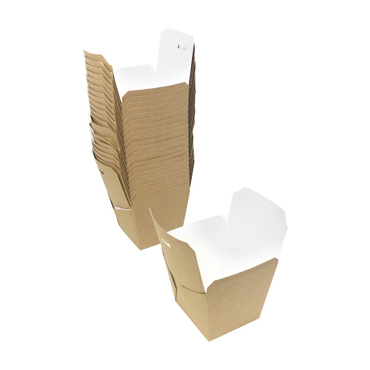 Paper Take-out Container Wok Kraft 950ml (125 Units)