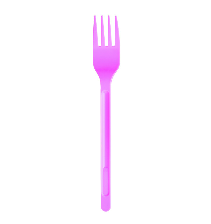 Plastic Fork PS Pink 17,5cm (20 Units) 