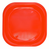 Plastic Plate PS Square shape Orange 20x20 cm (30 Units) 