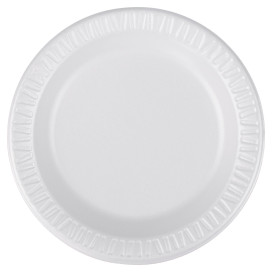 Foam Plate Foam "Quiet Classic" Laminated White 15 cm (1000 Units)