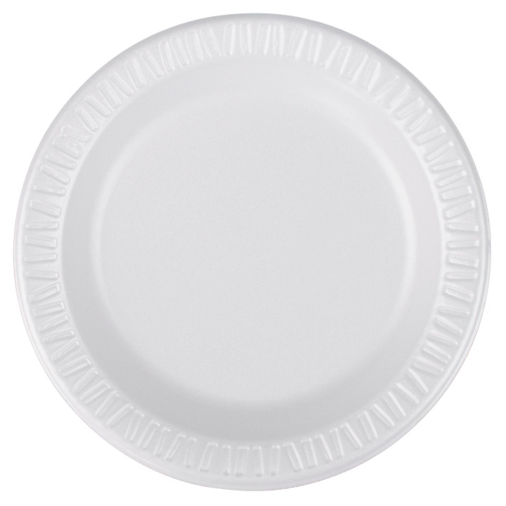 Foam Plate Foam "Quiet Classic" Laminated White 15 cm (1000 Units)
