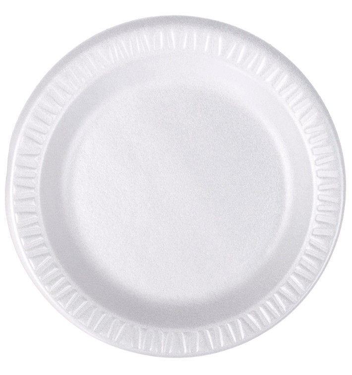 Foam Plate "Quiet Classic" Laminated White Ø18 cm (1000 Units)