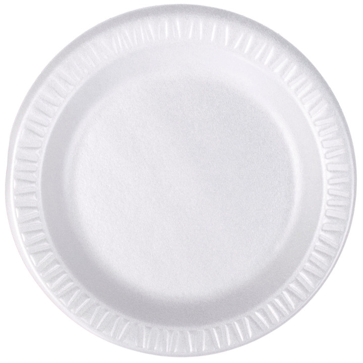Foam Plate "Quiet Classic" Laminated White Ø18 cm (1000 Units)