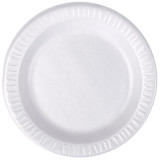 Foam Plate "Quiet Classic" Laminated White Ø18 cm (125 Units)  