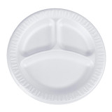 Foam Plate Foam "Quiet Classic" 3 C. Laminated White Ø23 cm (125 Units)  