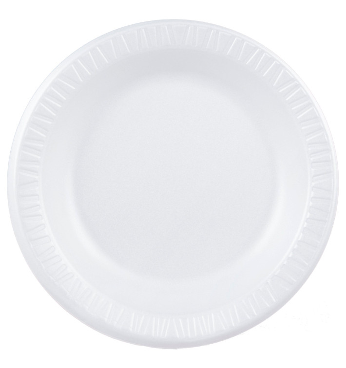 Foam Plate Foam "Quiet Classic" Laminated White Ø26 cm (125 Units)  