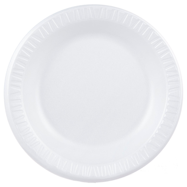 Foam Plate Foam "Quiet Classic" Laminated White Ø26 cm (500 Units)
