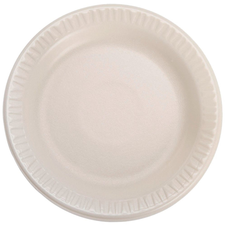 Foam Plate Foam "Quiet Classic" Laminated Honey 15 cm (125 Units)  