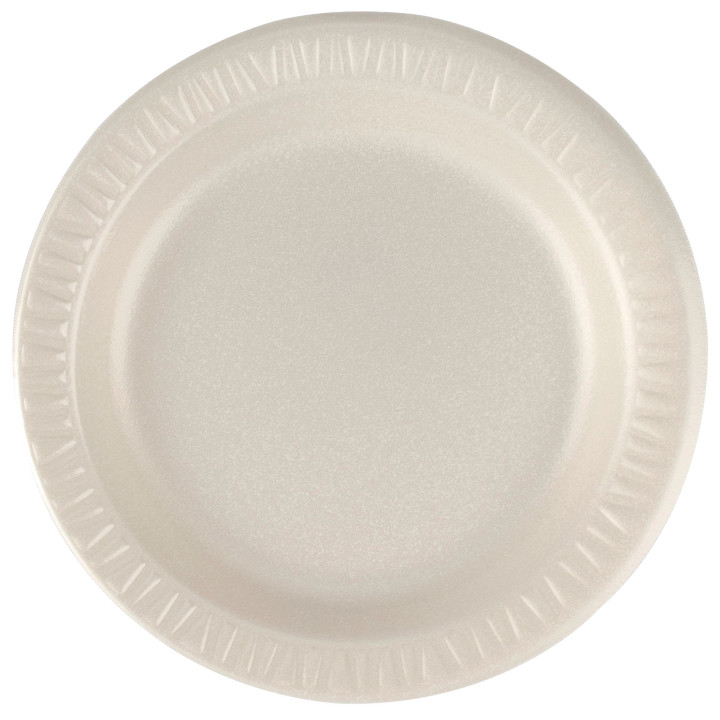 Foam Plate "Quiet Classic" Laminated Honey Ø18 cm (125 Units)  