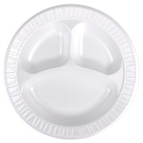 Foam Plate Foam "Concorde" 3 C. White Ø26 cm (125 Units)  